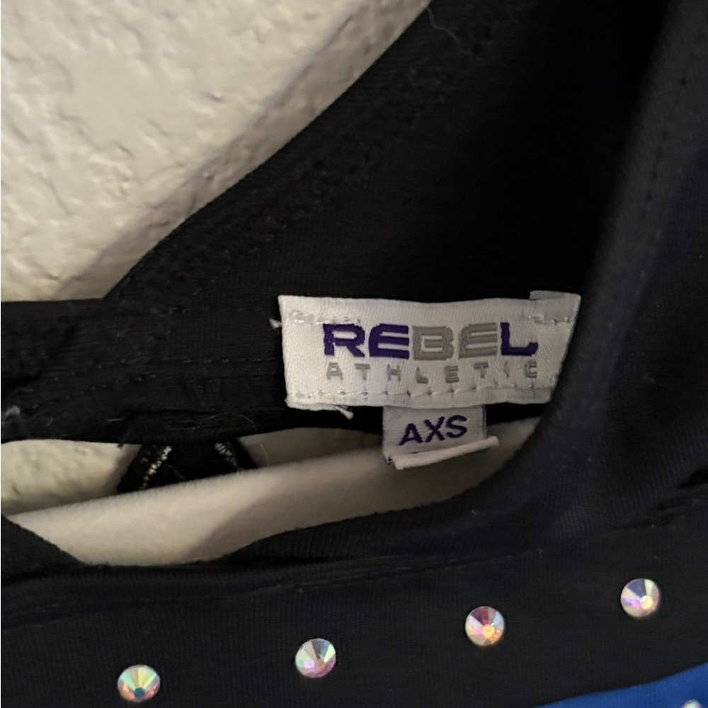 REBEL Cheer Athletics Blue Black Cheerleading Uniform AXS - Picture 8 of 12
